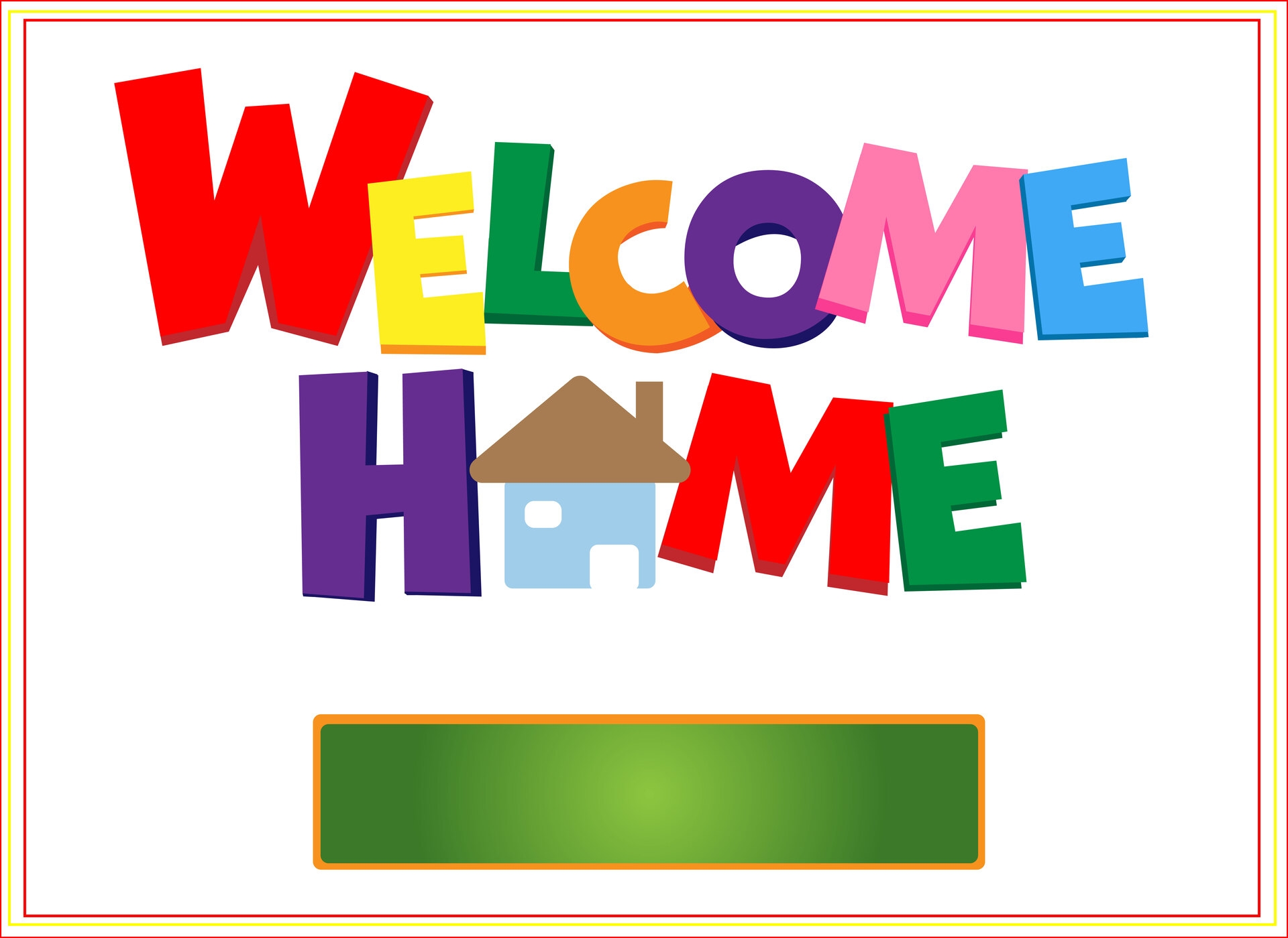 Welcome Home Banner 10 Free PDF Printables Printablee