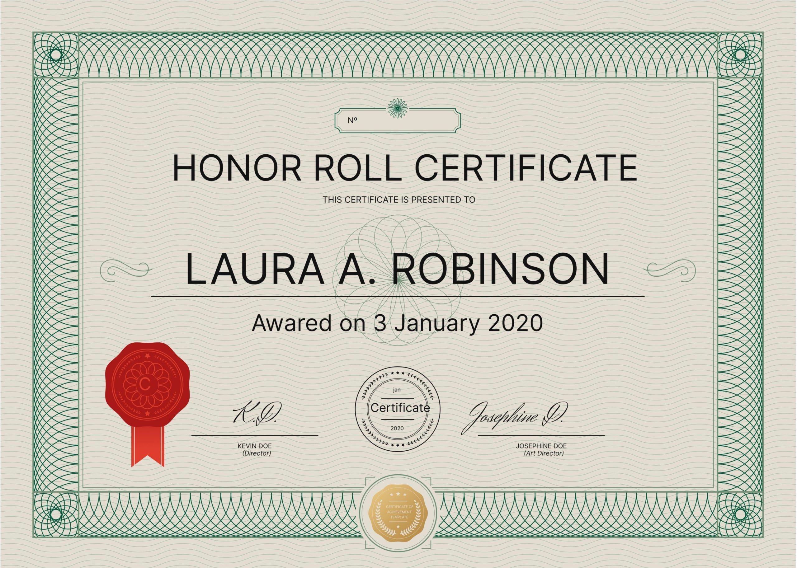 Free Honor Roll Certificate Printables