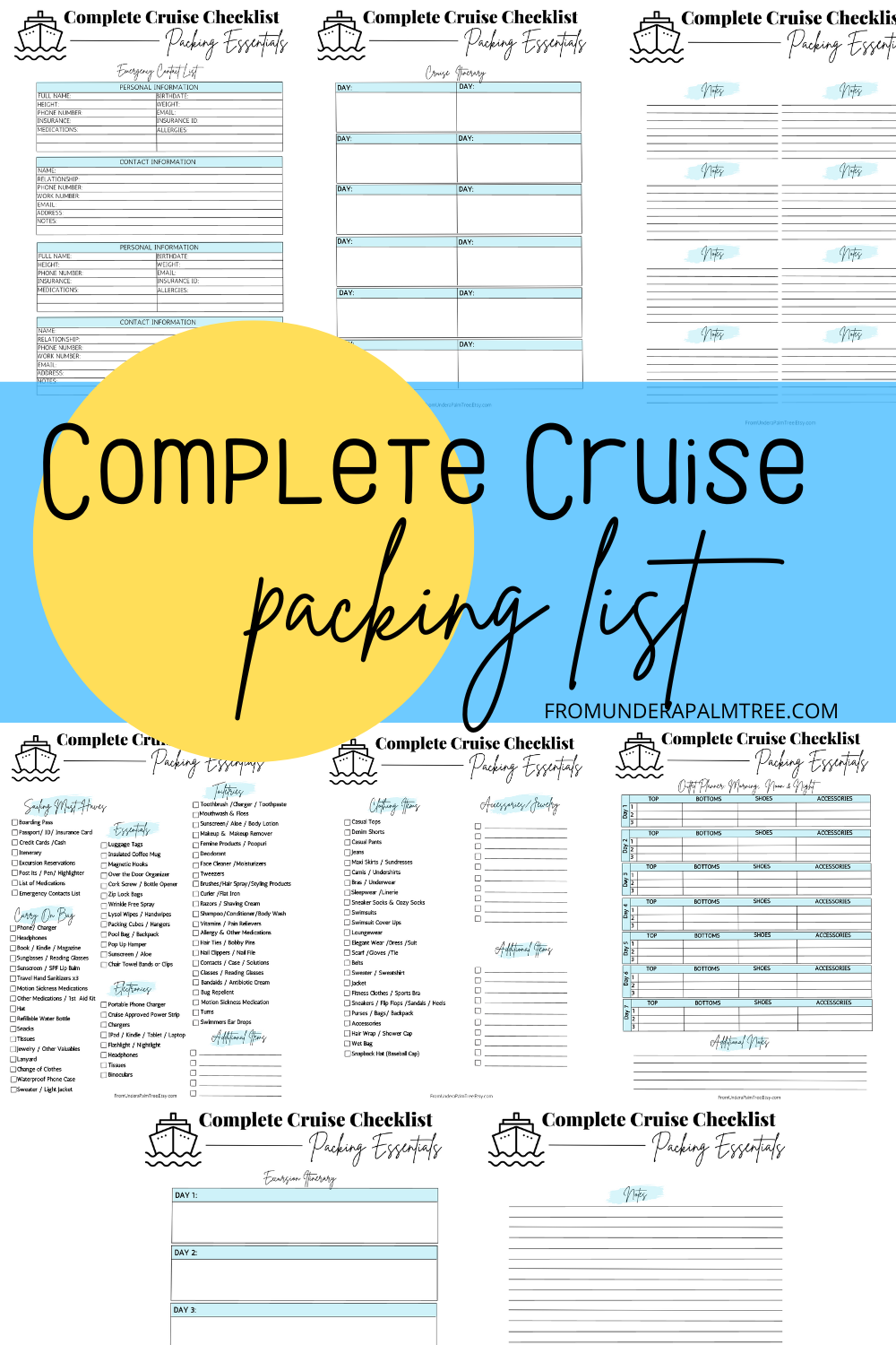 What To Pack For A Cruise Complete Packing Checklist U003e From Under 