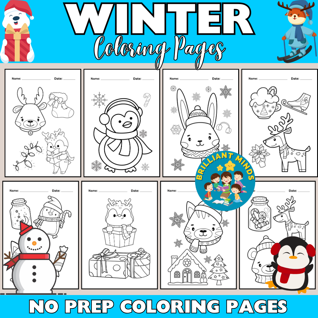 Winter Coloring Pages January Coloring Sheets Kindergarten 