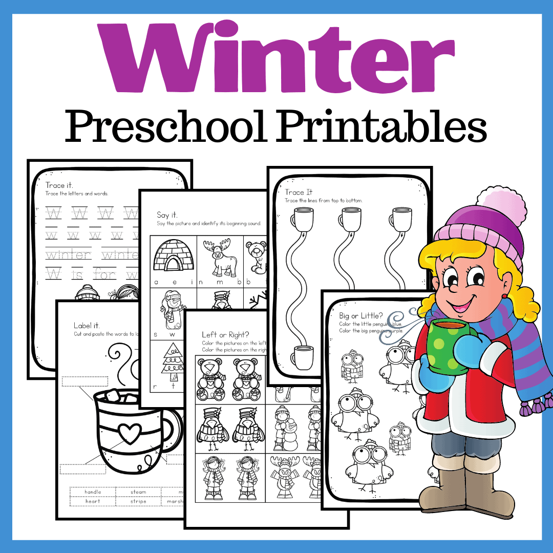 Free Printable Winter Worksheets For Preschool