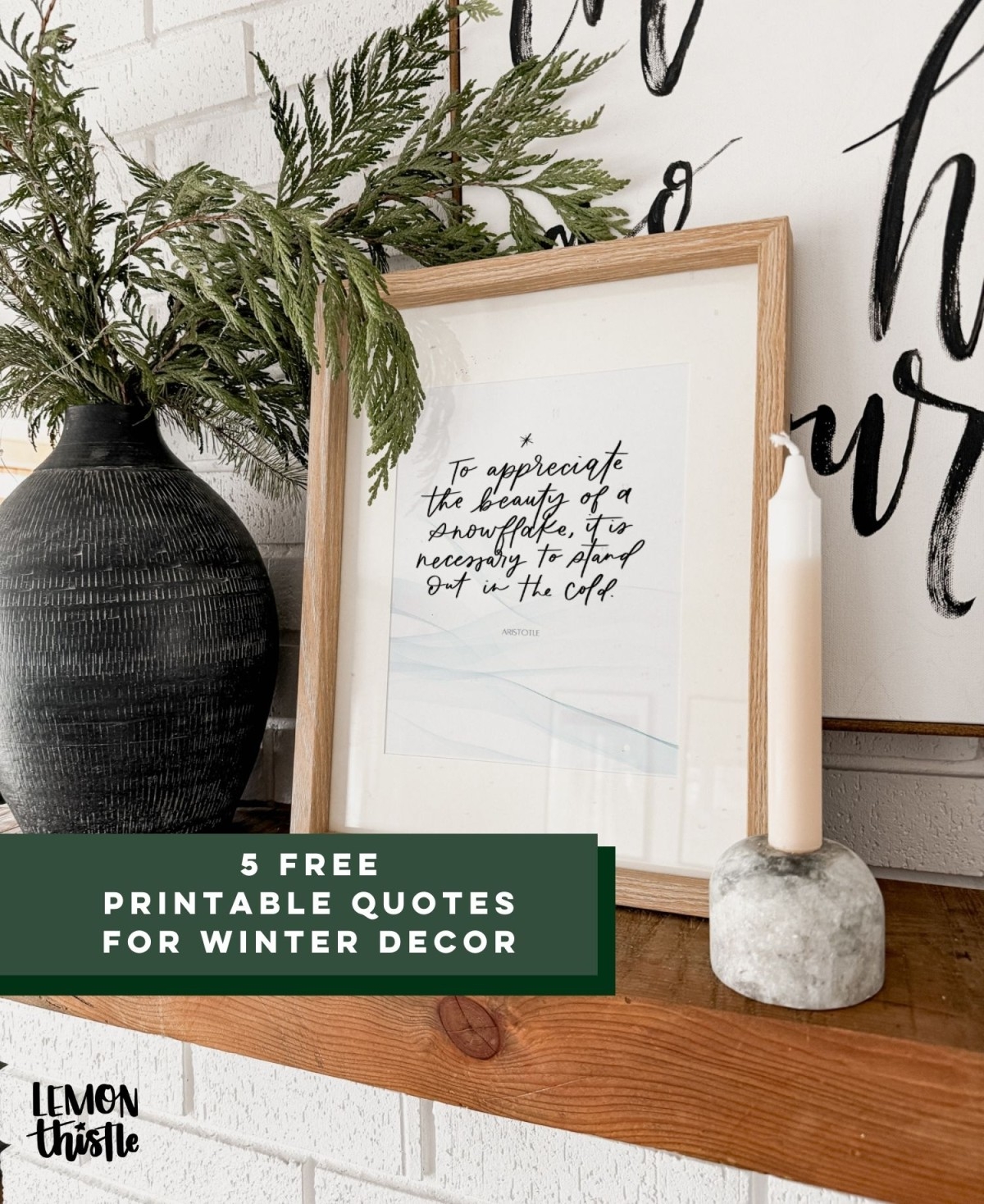 Winter Quotes Printable Word Art For Home Decor Lemon Thistle