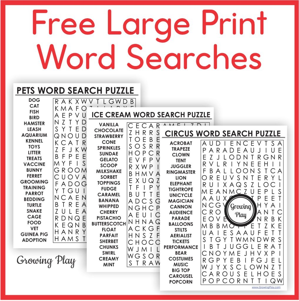 Free Printable Word Searches Adults
