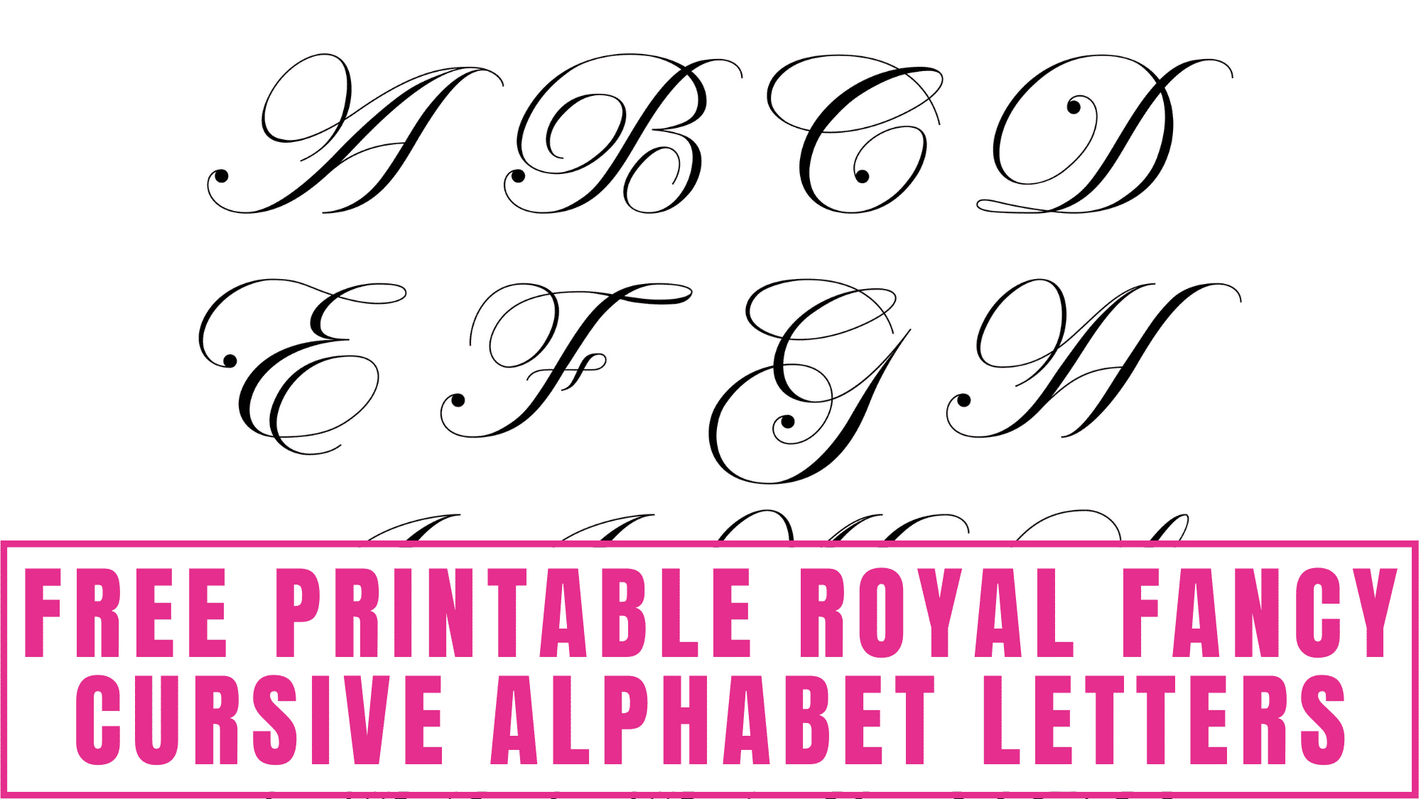 Cursive Alphabet Free Printable