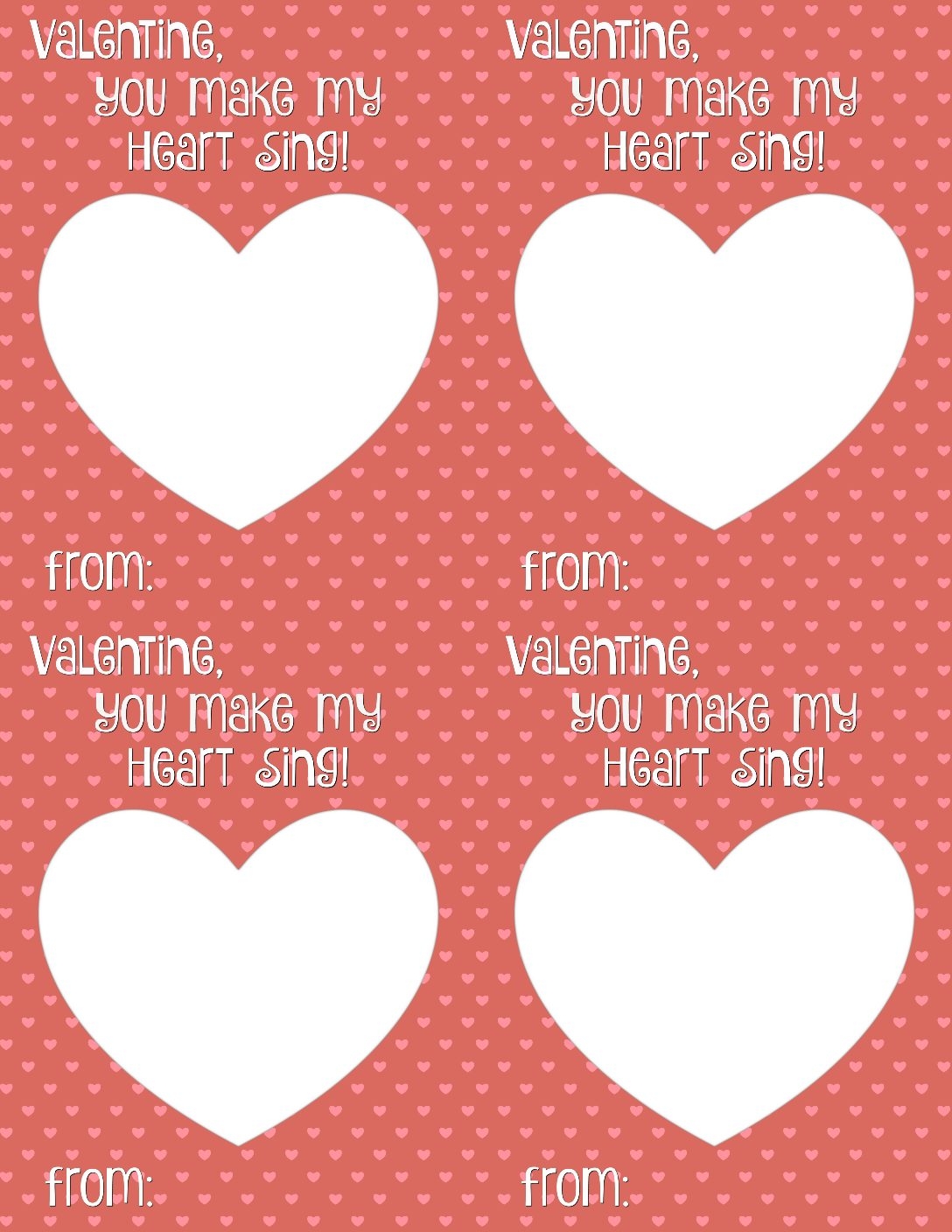 You Make My Heart Sing Valentine Card Printable Smashed Peas 