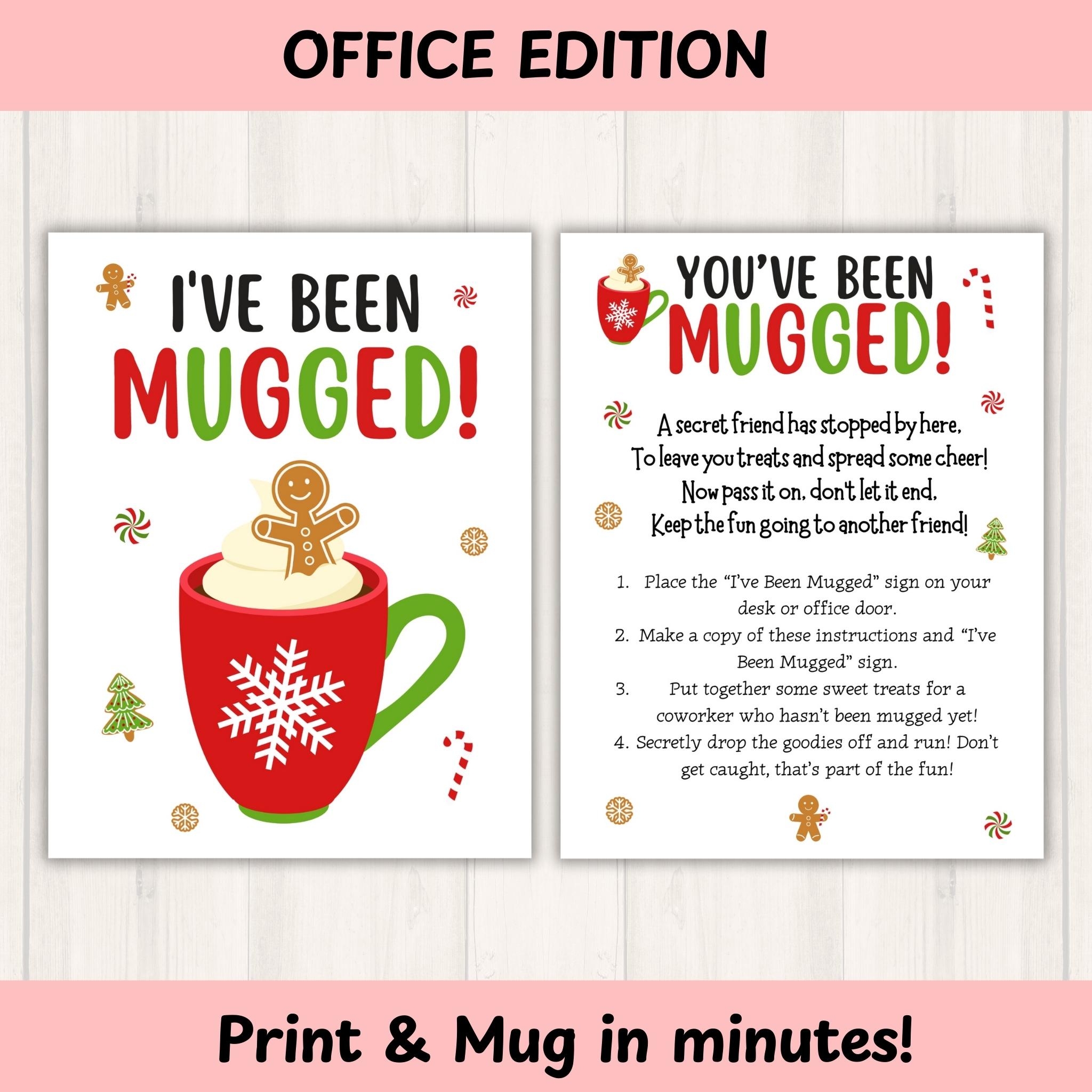 Youve Been Mugged Printable Office Coworker Game Christmas Team 